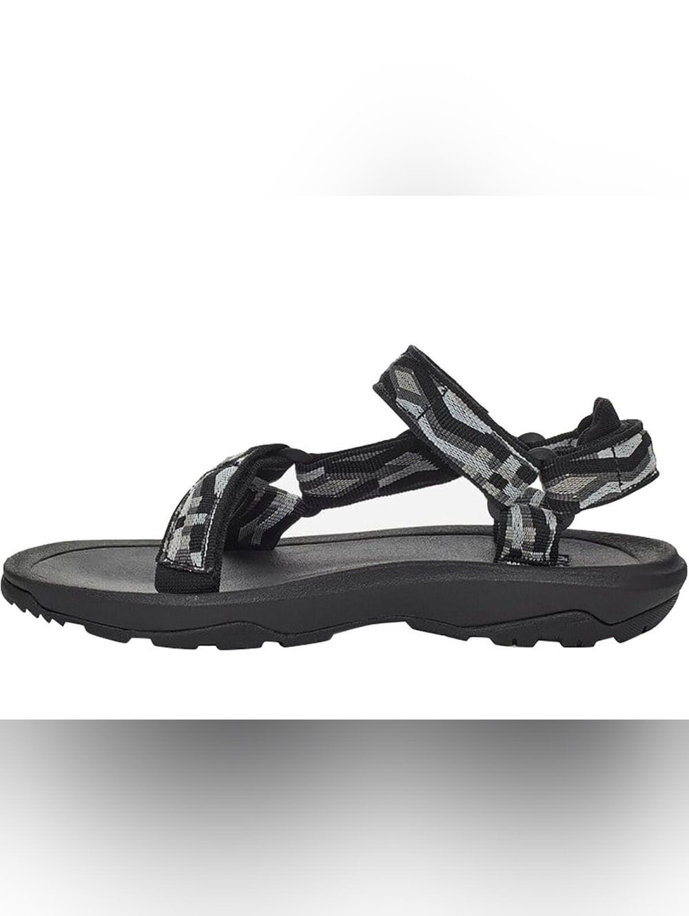 Teva Black and Gray Patterned Strappy Sandal
